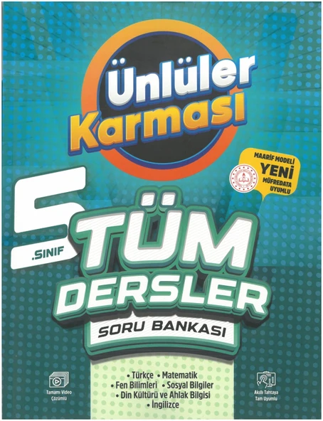 Ünlüler Karması 5. Sınıf Tüm Dersler Soru Bankası Yeni ürün görseli 1