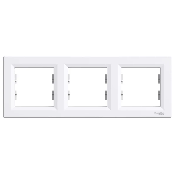 Schneider Electric EPH5800321 Asfora Beyaz Üçlü Çerçeve Yatay ürün görseli 1