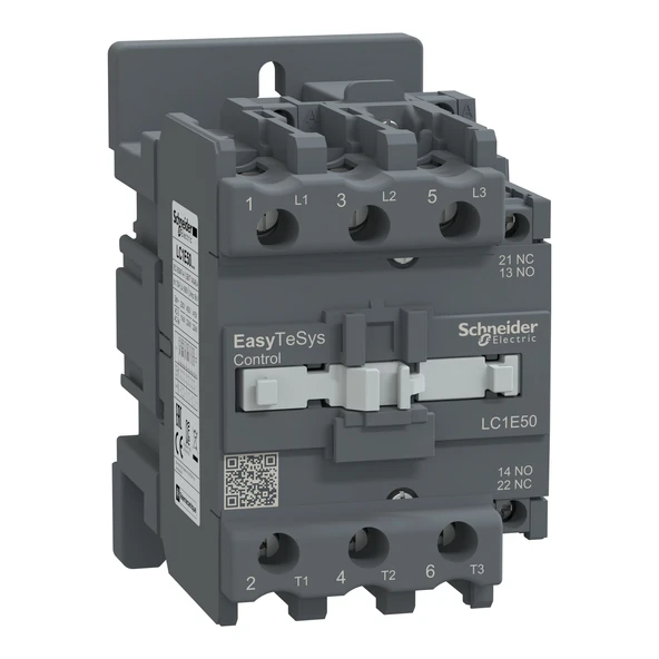 Schneider Electric LC1E50M5 3X50A 22kW 220AC 1NA+1NK Kontaktör ürün görseli 1
