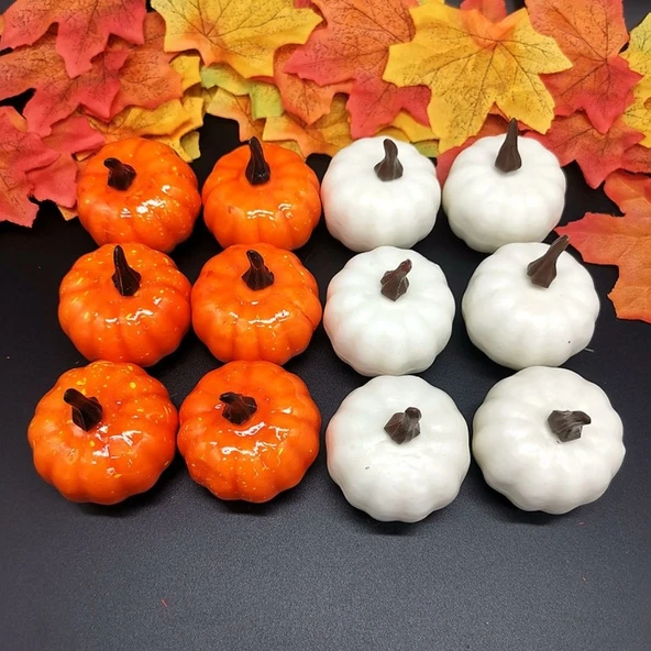 Halloween Cadılar Bayramı Karışık Mini Balkabağı 5X4 cm 6 Adet ürün görseli 1