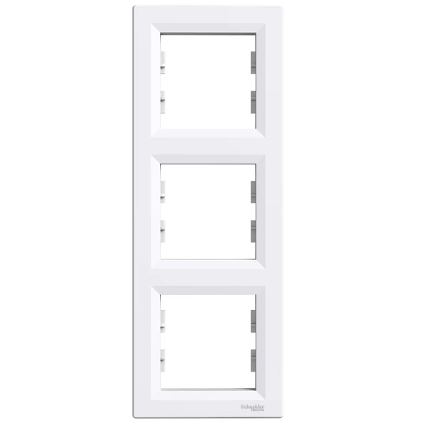 Schneider Electric EPH5810321 Asfora Beyaz Üçlü Çerçeve Dikey ürün görseli 1