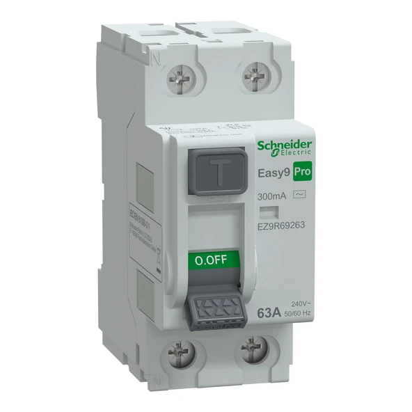 Schneider Electric EZ9R69263 2X63A 300mA Kaçak Akım Rölesi Easy9 Pro ürün görseli 1