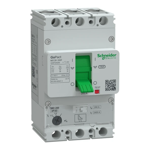Schneider Electric G20F3A200 3x200A 36kA TMŞ 140-200A Ayarlı Gopact ürün görseli 1