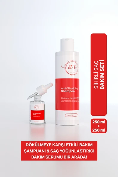 id-T Sihirli Saç Seti MAGIC HAIR SET Dökülme Karşıtı Bakım Şampuanı Ve Saç Yoğunlaştırıcı Bakım Serumu ürün görseli 1
