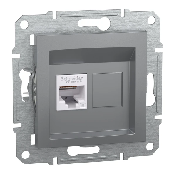 Schneider Electric EPH4700162 Asfora Çelik 1xRJ45 Cat6 UTP Priz ürün görseli 1