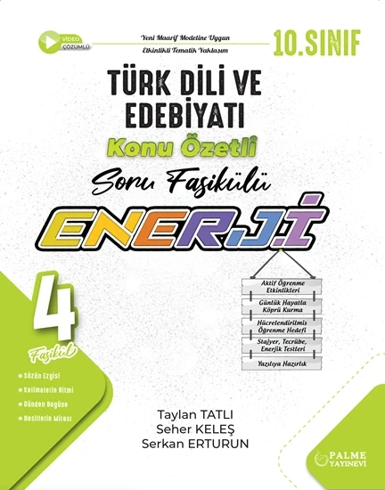 Palme Yayınları 10. Sınıf Türk Dili Edebiyat Enerji Konu Özetli Soru Fasikülleri ürün görseli 1