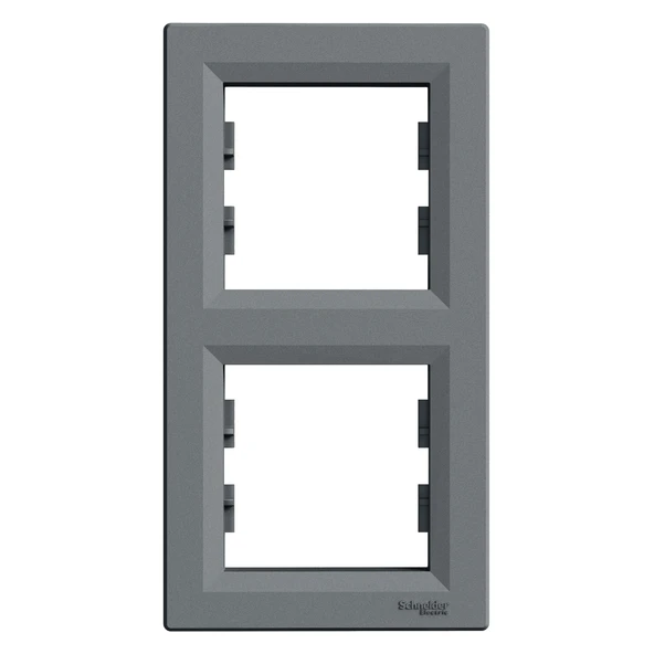 Schneider Electric EPH5810262 Asfora Çelik İkili Çerçeve Dikey ürün görseli 1