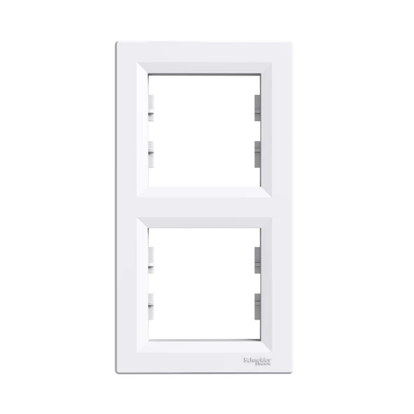 Schneider Electric EPH5810221 Asfora Beyaz İkili Çerçeve Dikey ürün görseli 1