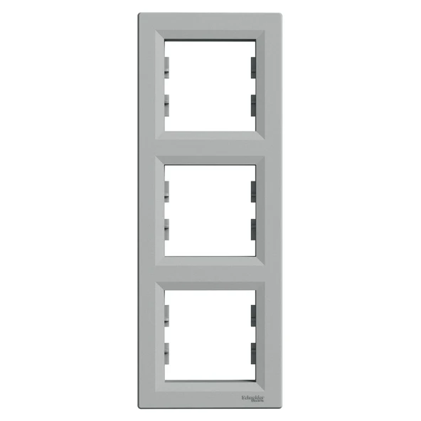 Schneider Electric EPH5810361 Asfora Alüminyum Üçlü Çerçeve Dikey ürün görseli 1