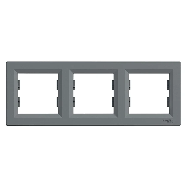 Schneider Electric EPH5800362 Asfora Çelik Üçlü Çerçeve Yatay ürün görseli 1