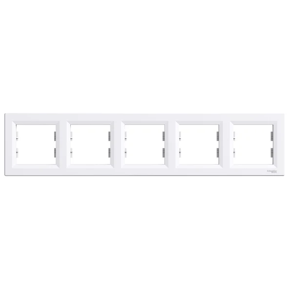 Schneider Electric EPH5800521 Asfora Beyaz Beşli Çerçeve Yatay ürün görseli 1