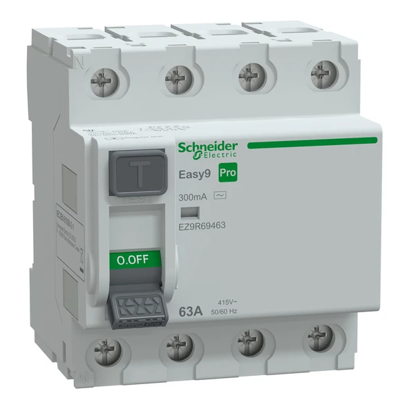 Schneider Electric EZ9R69463 4X63A 30mA Kaçak Akım Rölesi Easy9 Pro ürün görseli 1