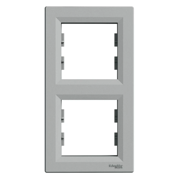 Schneider Electric EPH5810261 Asfora Alüminyum İkili Çerçeve Dikey ürün görseli 1