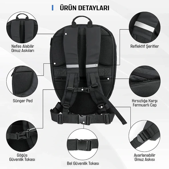 LED KNIGHT SIRT ÇANTASI - Resim 7