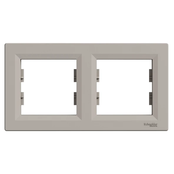 Schneider Electric EPH5800269 Asfora Bronz İkili Çerçeve Yatay ürün görseli 1