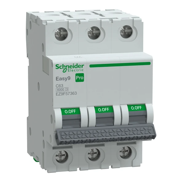 Schneider Electric EZ9F57363 3X63A C 6kA Otomatik Sigorta Easy9 Pro ürün görseli 1