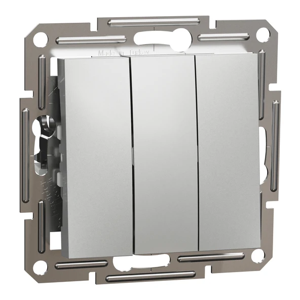 Schneider Electric EPH2100161 Asfora Alüminyum Üçlü Anahtar ürün görseli 1