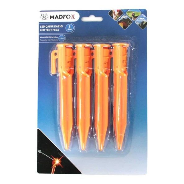 MadFox Led Işıklı Çadır Kazığı 15cm 4P ürün görseli 1