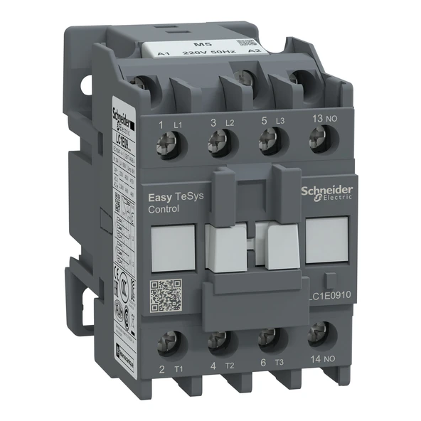 Schneider Electric LC1E0910M5 3X9A 4kW 220AC 1NA Kontaktör ürün görseli 1