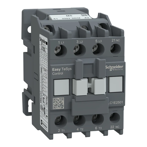 Schneider Electric LC1E2501M5 3X25A 11kW 220AC 1NK Kontaktör ürün görseli 1