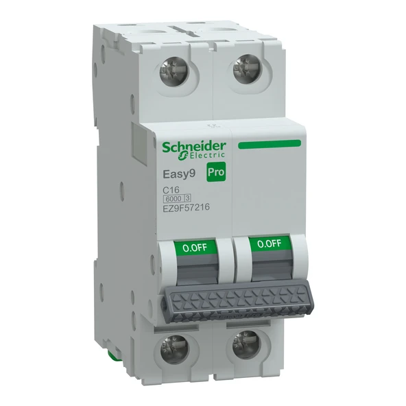 Schneider Electric EZ9F57216 2X16A C 6kA Otomatik Sigorta Easy9 Pro ürün görseli 1