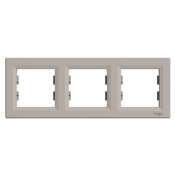 Schneider Electric EPH5800369 Asfora Bronz Üçlü Çerçeve Yatay ürün görseli 1