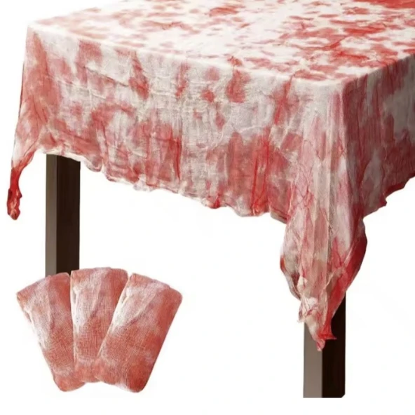 Halloween Cadılar Bayramı Kanlı Masa Örtüsü ürün görseli 1