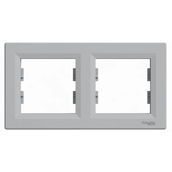 Schneider Electric EPH5800261 Asfora Alüminyum İkili Çerçeve Yatay ürün görseli 1