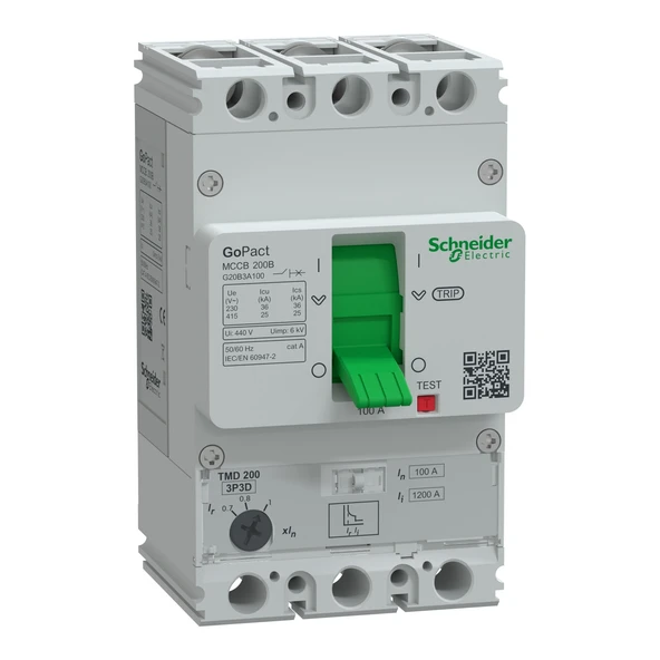 Schneider Electric G20B3A100 3x100A 25kA TMŞ 70-100A Ayarlı GoPact ürün görseli 1