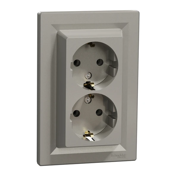 Schneider Electric EPH9900169 Asfora Bronz İkili Topraklı Priz ürün görseli 1