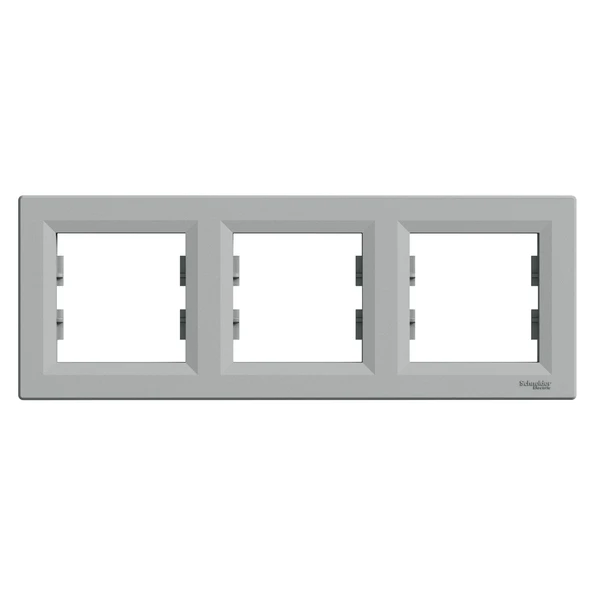 Schneider Electric EPH5800361 Asfora Alüminyum Üçlü Çerçeve Yatay ürün görseli 1