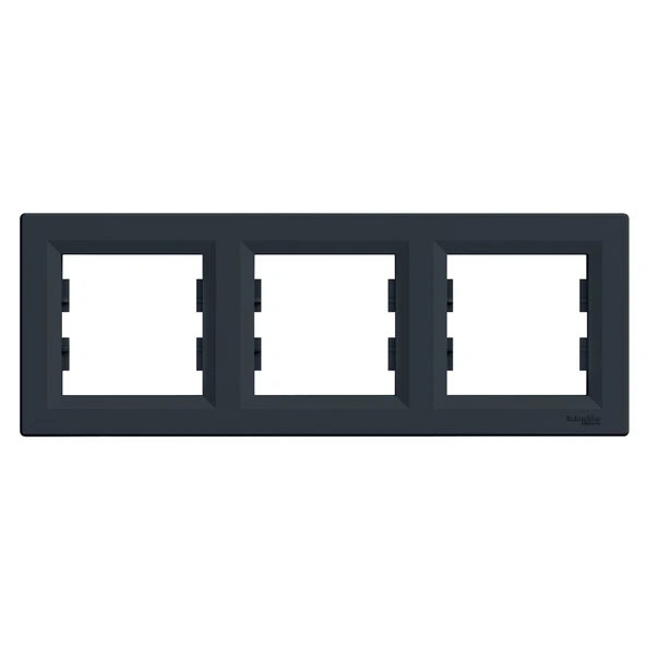 Schneider Electric EPH5800371 Asfora Antrasit Üçlü Çerçeve Yatay ürün görseli 1