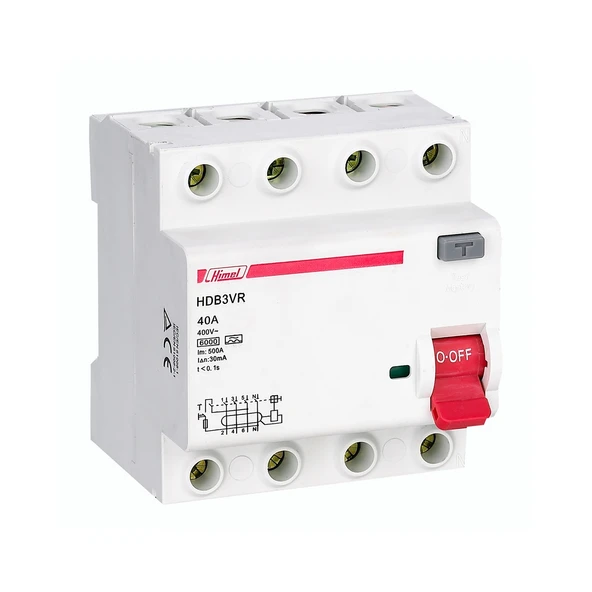 Himel HDB3VR4100TC 4X100A 300 mA Kaçak Akım Koruma Rölesi ürün görseli 1
