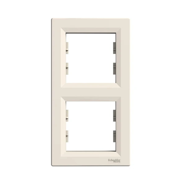 Schneider Electric EPH5810223 Asfora Krem İkili Çerçeve Dikey ürün görseli 1