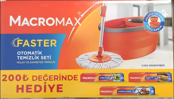 MACROMAX FASTER OTOMATİK TEMİZLİK SETİ HEDİYELİ 0197 ürün görseli 1