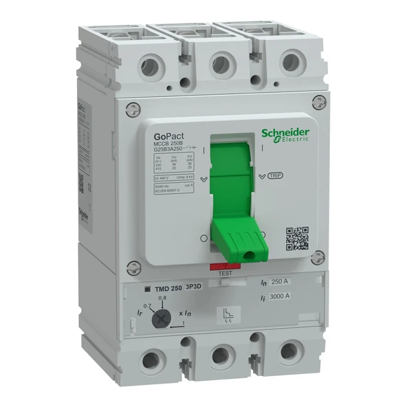 Schneider Electric G25B3A250 3x250A 25kA TMŞ 175-250A Ayarlı GoPact ürün görseli 1