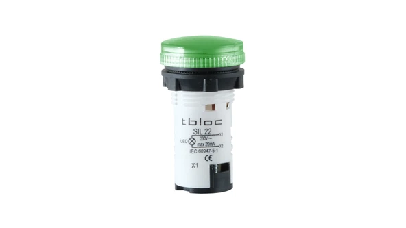 Tbloc SIL22-24 Yeşil Sinyal Lambası Led 24V ürün görseli 1