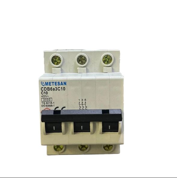 Metesan 3x10A 3kA C Otomatik Sigorta ürün görseli 1