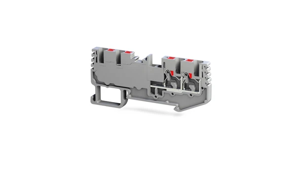 Tbloc PFT 2,5 2X2 Gri Push -İn 2 Giriş 2 Çıkış Klemens 10'lu Paket ürün görseli 1