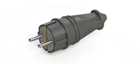 Ne-Ad 4001 1X16A Kauçuk Topraklı Erkek Fiş ürün görseli 1