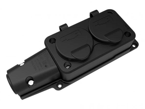 Bemis 1X16A 220V Kauçuk İkili Grup Priz ürün görseli 1