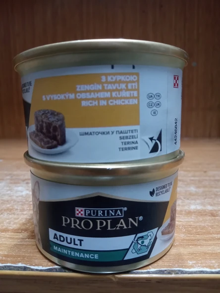 PRO PLAN Yetişkin Kedi Konserve Yaş Mama Zengin Tavuk Içeriği 85 GRAM X 15 ADET ürün görseli 1