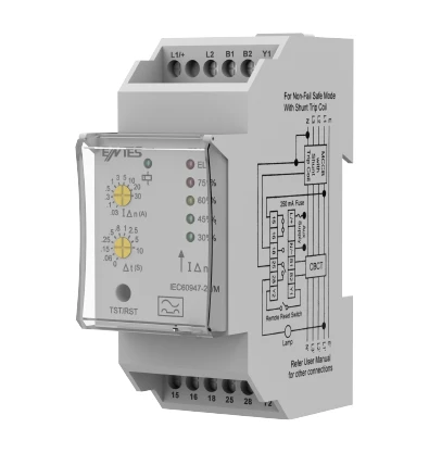 Entes M5651 ELR-30-M Toprak Kaçağı Koruma Rölesi 30mA-30A Manuel Reset 220VDC-415VAC ürün görseli 1