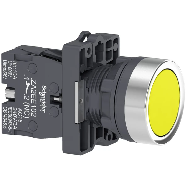 Schneider Electric XA2EA51 22mm Sarı Yaylı Buton ürün görseli 1