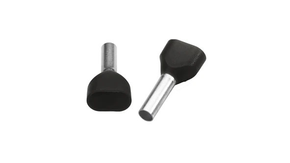 Tbloc IES 2X6,0/14 Siyah Çift Girişli Yüksük İzoleli A Norm 100'lü Paket ürün görseli 1