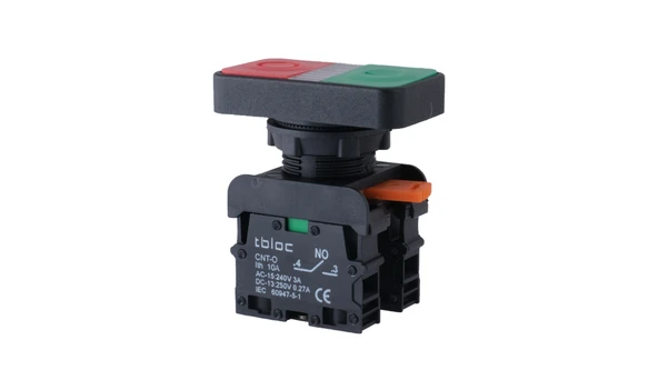 Tbloc DSR-1C1O 1NA+1NK Çift Yaylı Buton ürün görseli 1