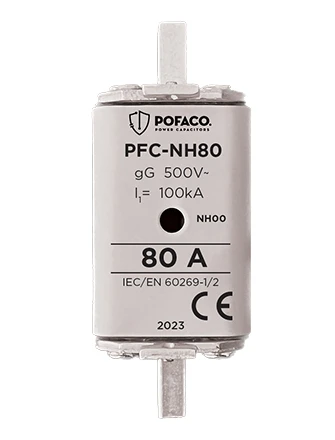 Pofaco PFC-NH80 80A NH 00 Boy Bıçaklı Sigorta ürün görseli 1