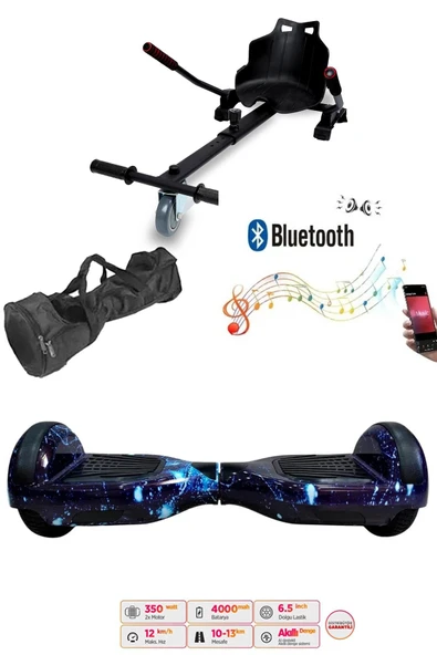 Citymate Elektrikli Kaykay Hoverboard Akıllı Denge 6.5 Inch + HoverKart + Çanta EXTREM PAKET D12 ürün görseli 1