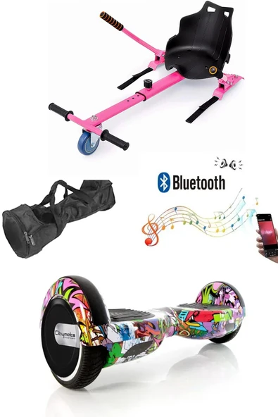 Citymate Elektrikli Kaykay Hoverboard Akıllı Denge 6.5 Inch + HoverKart + Çanta EXTREM PAKET D04 ürün görseli 1