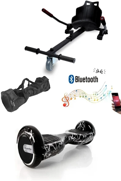 Citymate Elektrikli Kaykay Hoverboard Akıllı Denge 6.5 Inch + HoverKart + Çanta EXTREM PAKET D02 ürün görseli 1